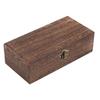 Retro Jewelry Box Desktop Natural Wood Clamshell Storage Decoration Wooden