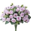 Ornament Simulation Plants Leaves Floral Arrangement Artificial Eucalyptus Rose Lifelike Flowers