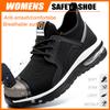 Breathable Men'S Safety Shoes Lightweigh Tmen'S Work Shoes Reinforced Solesteel Toe Shoes Man Puncture Resistant Safety Sneaker