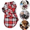1Pcs Chihuahua Puppy Lapel Plaid Dogs Shirt Pets Supplies For Small Medium Dogs Cats Dog Vest