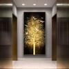 Abstract Decorative Paintings Gold Leaf Wall Art Canvas Interior Painting Modern Poster and Print for Living Room Home Decor