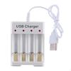 High Quality Protable 4 Slots Rechargeable Battery Charger USB Power