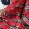 New Doll Collar Red Checkered Pajama Set Students Homewear Women Spring Autumn Sleepwear Loose Lattice Loungewear