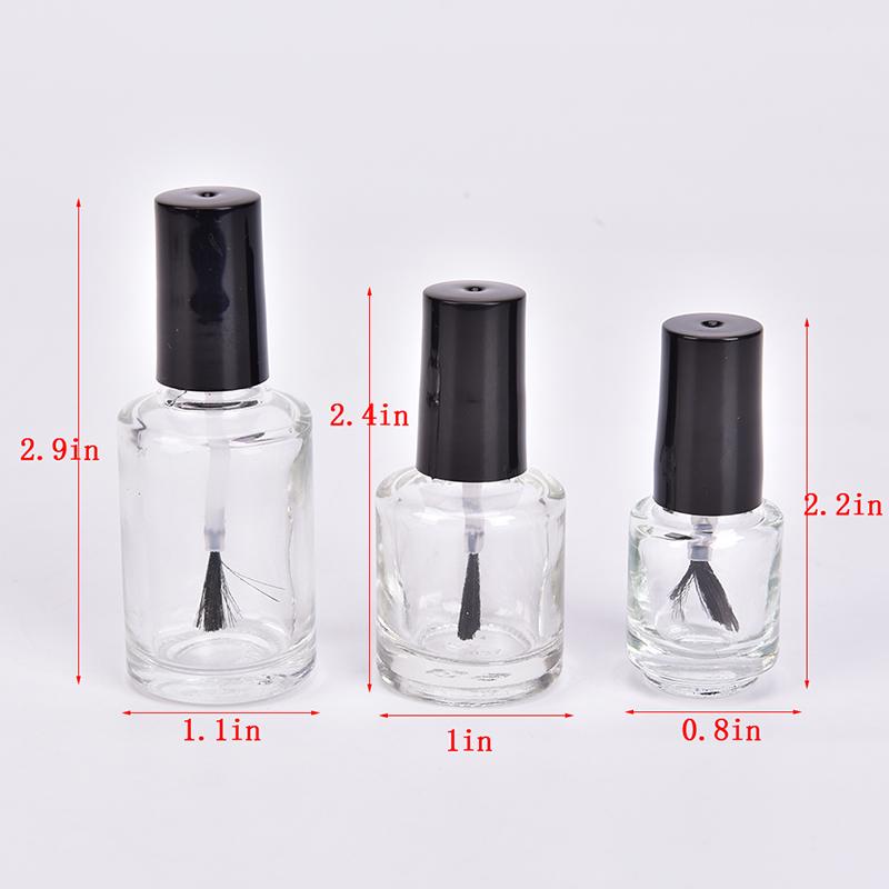 1Pcs 5/10/15Ml Empty Glass Nail Polish Bottle With Brush Nail Oil Glass Bottle
