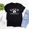 Salem Massachusetts T-Shirts Salem Broom Company Tshirt Spooky Season Halloween T Shirt Short Sleeve Witch Tee Streetwear Tops