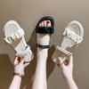 Sandals Female Summer Flat Bottom 2025 New Versatile Internet Celebrity Fairy Style with Skirt Two Wear Roman Thick-soled Cool Slippers