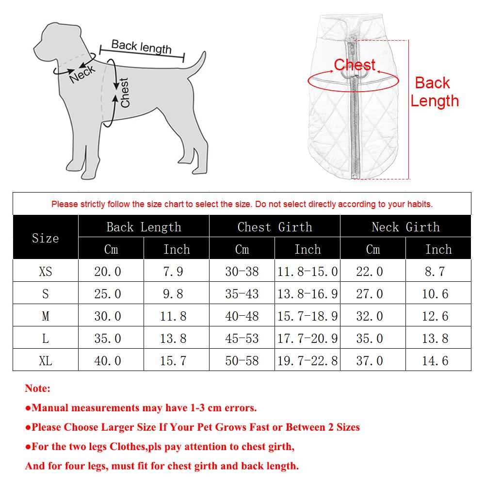 Winter Dog Jacket For Small Dogs Cat Warm Fleece Clothes Reflective D-ring Waterproof Puppy Coat Chihuahua Yorkies Pet Outfits