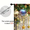 2pcs Set Christmas-Themed Curtains - Digital Print Rod Pocket Design Polyester  Perfect for Living Room Kitchen Bedroom Windows