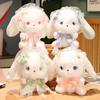 Lolita Rabbit Doll Plush Toy Ribbon Cute Rabbit Doll Children Sleeping with Rag Doll Wedding Throws