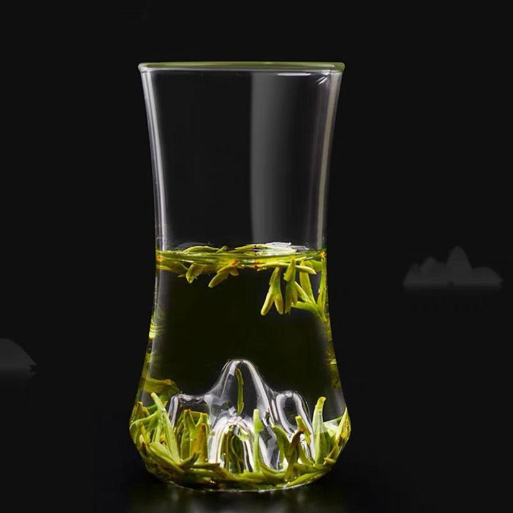 Mountain Shape Double Wall Glass Cups 300ml Coffee Cup Fashion Clear Tea Mug  Office