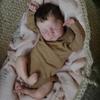 19'' 49CM Lifelike Reborn Dolls Levi Soft Cotton and Full Silicone Body Newborn Doll Handmade Rooted Hair 3D Paint Flexible Rebirth Dolls for Kids Toy