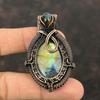 Labradorite Pendant Copper Wire Wrapped Pendant Real Gemstone Handmade Pendant Labradorite Jewelry Copper Designer Jewelry Anniversary Gift