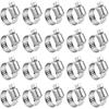 20 Pack Hose Clamp, Stainless Steel Adjustable Range Worm Gear Hose Clamp,Fuel Line Clamp for Plumbing,Automotive And Mechanical Application