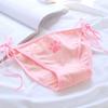 Women Briefs Cute Claw Bandage Mid Waist Solid Color Sexy Lolita