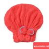 Coral Velvet Quick-Dry Bow Shower Cap for Women
