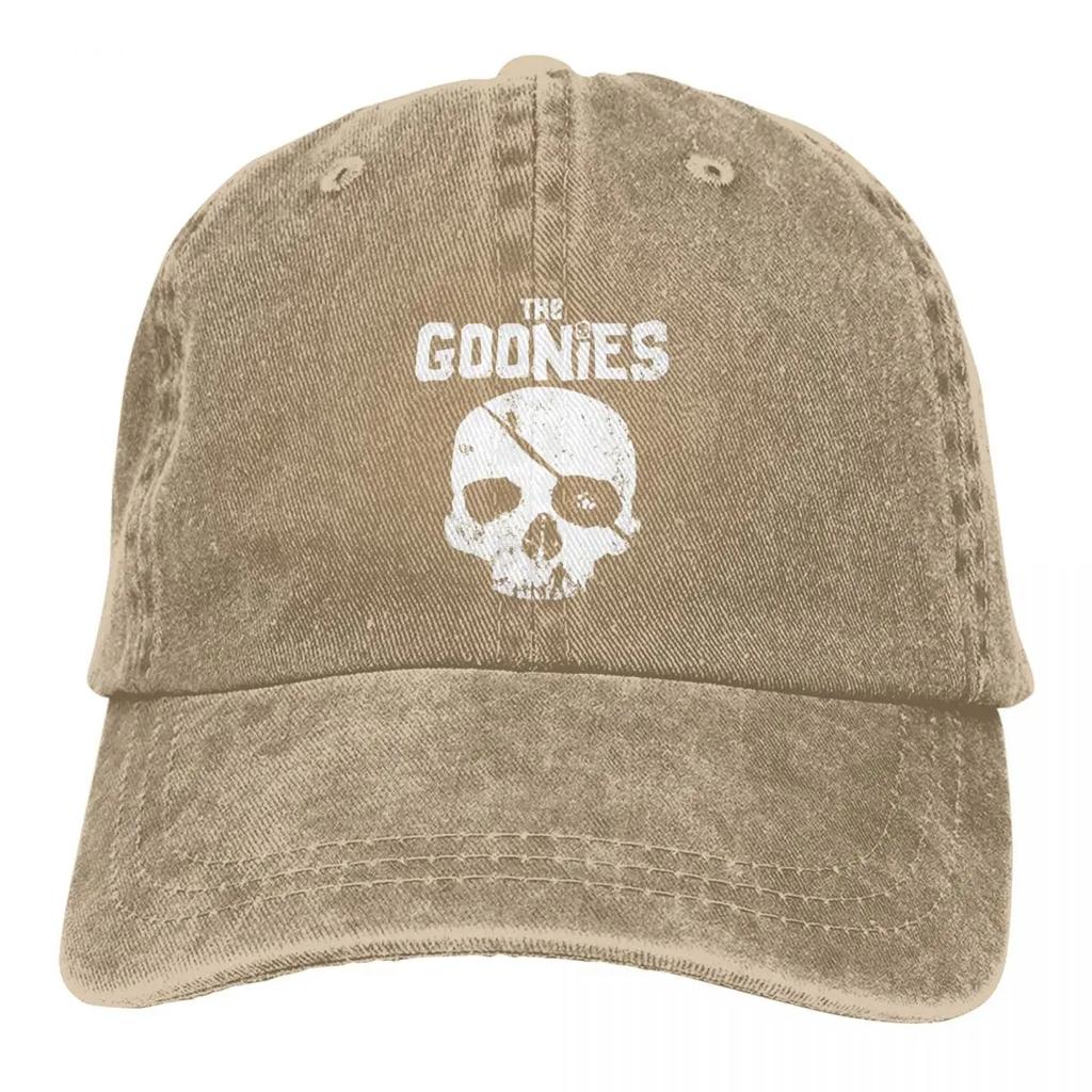 The Goonies Skull Logo Trucker Hat Accessories Vintage Distressed Denim Headwear For for Men Women Adjustable