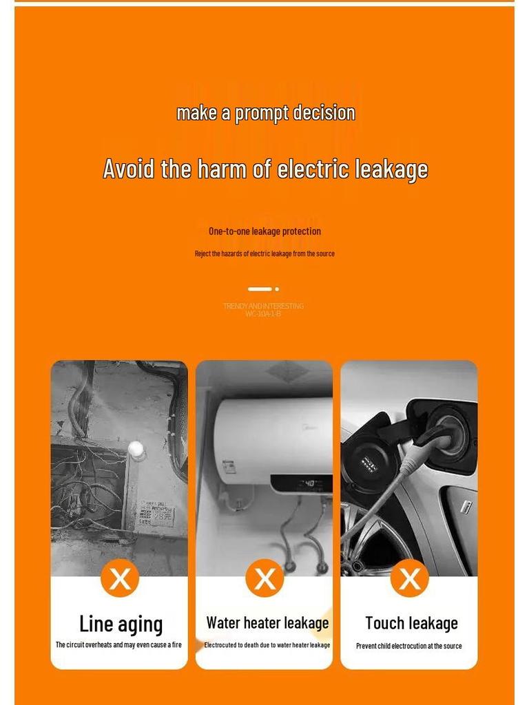 Newcomer Exclusive: 10A Anti-Leakage Protection Plug for Air Conditioners & Electric Water Heaters