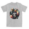 Astronaut In Space T-Shirt Men Planets Solar System Vintage T Shirts Summer Comfortable Harajuku Tees Print Oversize Tops