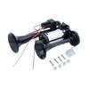 Lezalic Yankee Horn, /24V, Large Truck Air Compressor, Built-in Horn, Pump, Air-typed, Double Sound, General Purpose (Black, 24V)