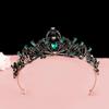 Baroque Black Luxury Bridal Headpiece Crown for 18th Birthday or Wedding