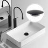 Matte Black Basin Waste Pop-Up Bathroom Sink Push Button Click Clack Plug 66mm