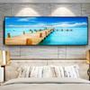 Sky Clouds Bridge Sunsets Natural Sea Panorama Landscape Canvas Painting Posters and Prints Wall Art Picture Home Decor No Frame