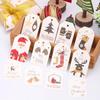 100Pcs Merry Christmas DIY Kraft Tags Labels Gift Wrapping Paper Hang Tags Santa Claus Paper Cards Xmas Party Supplies