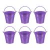 PATIKIL Small Metal Buckets with 6pcs Mini Galvanized Buckets for Craft Party Souvenir Dark Purple 2.7"x2.3" Handles, Decoration,