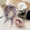 Cotton Linen Lace Triangular Scarf For Women In Spring Autumn And Summer Small Floral Small Scarf Headband Decoration Thin Style Wrapped Silk Scarf