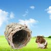 Hamster Nest Chew Toy Natural Grass Hand Woven Straw Nest Small Pet Hideout Tunnel