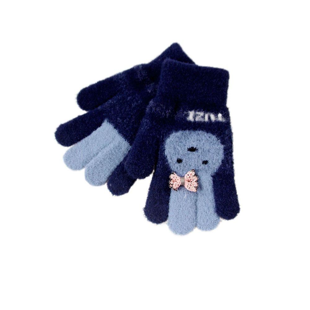 Thickened Autumn Winter Gloves Warm Warm Mittens Full Finger Gloves Hand Warmer  Boys Girls