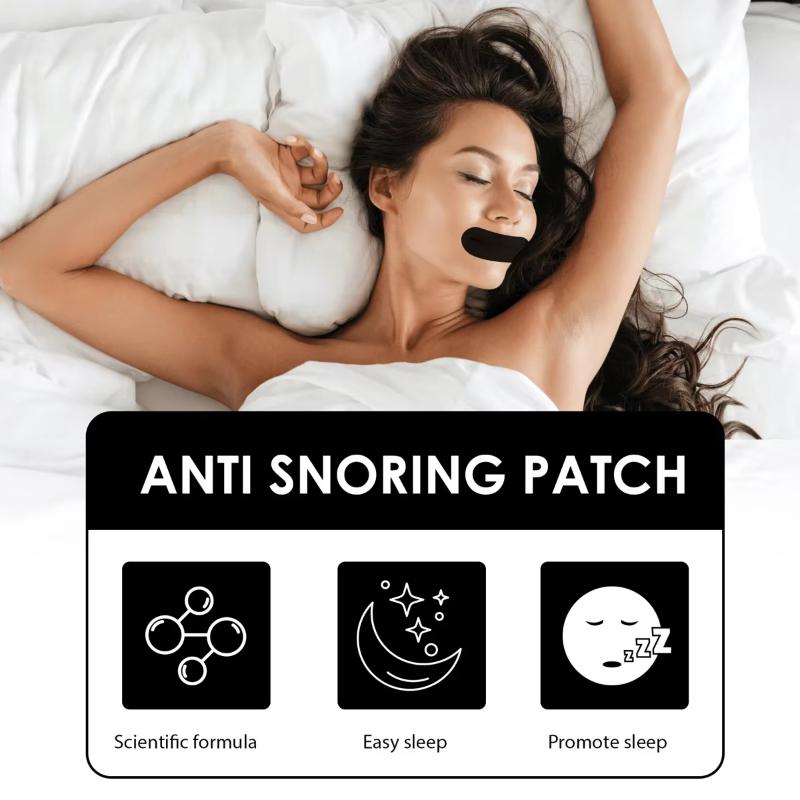 50pcs Black Close Mouth Breathable Comfortable Snoring Reduction Sleepwear, Helps You Sleep Through The Night