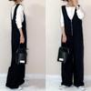 2024 Summer Japanese Cotton Linen Wide-Leg Overalls Jumpsuit - 3 Colors Available