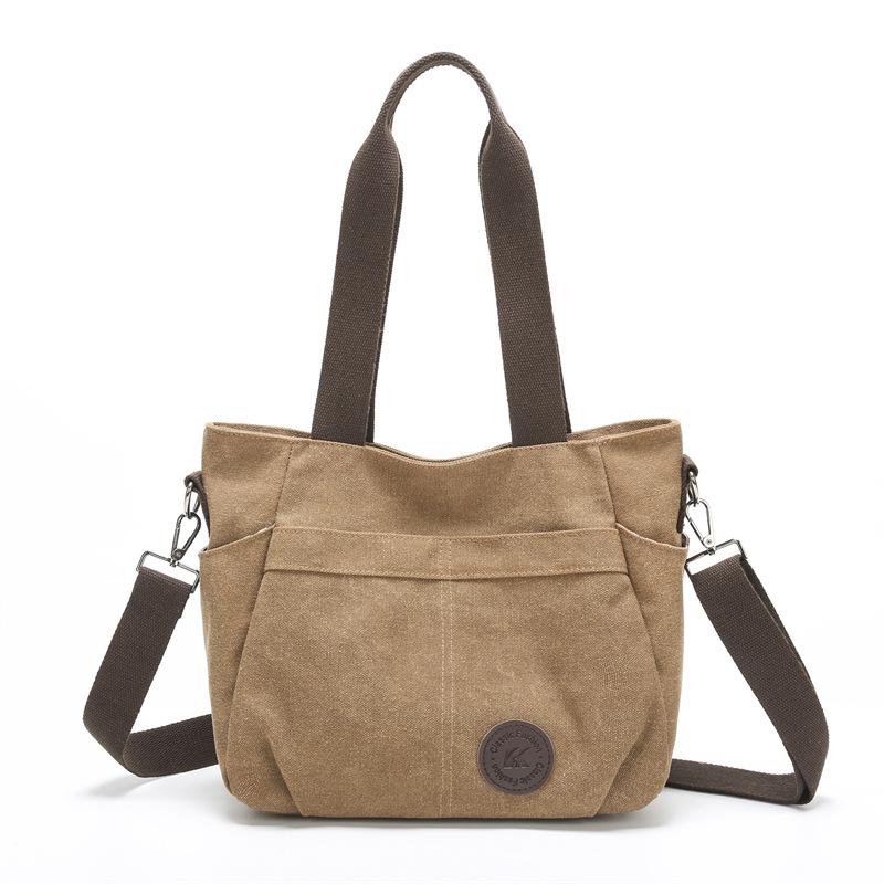 Large Capacity Canvas Bag Simple Shoulder Bag Women's Student Shoulder Bag Women's Simple Cloth Bag