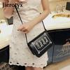 Letter Print Shoulder Bag Rock Designer Purse Female Small Crossbody Bag PU Leather Ladies Punk Bag