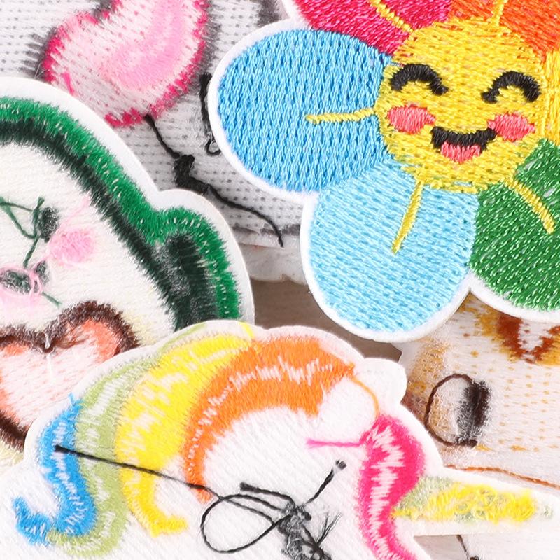 Embroidery Label Cartoon Fruit Clothing Accessories Accessories Adhesive DIY Patch Sticker Badge Cloth Label Cloth Sticker