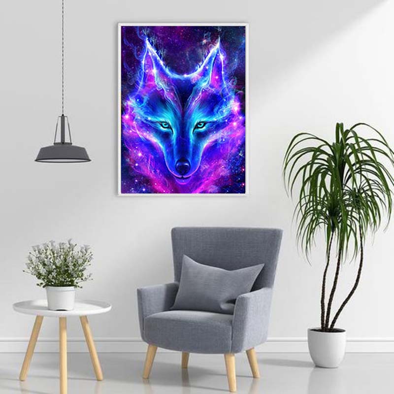 Animal Wolf DIY 5D Diamond Painting Full Round Drill Mosaic Diamond Embroidery Cross Stitch Rhinestones Handmade Gift Home Decor