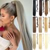 Long Straight Ponytail Hair Synthetic Extensions Heat Resistant Hair 55cm 85cm Wrap Around Pony Hairpiece for Women