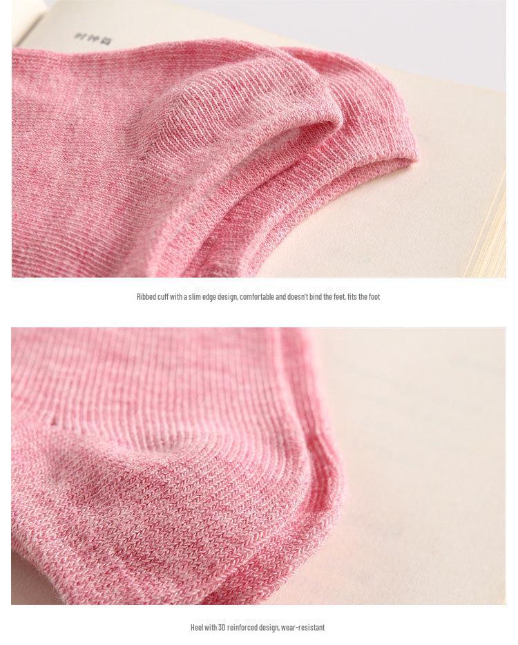 New Women's Autumn Candy Color Cotton Boat Socks - Breathable, Short Style