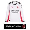 Puma Ac Milan 25 26 Season Long Sleeve Away Uniform Replica Sleeve