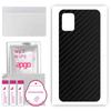apgo Protective Skin Sticker for the Back Compatible with Samsung Galaxy A31, Wrap Film, Foil, Vinyl - Pattern Carbon Black