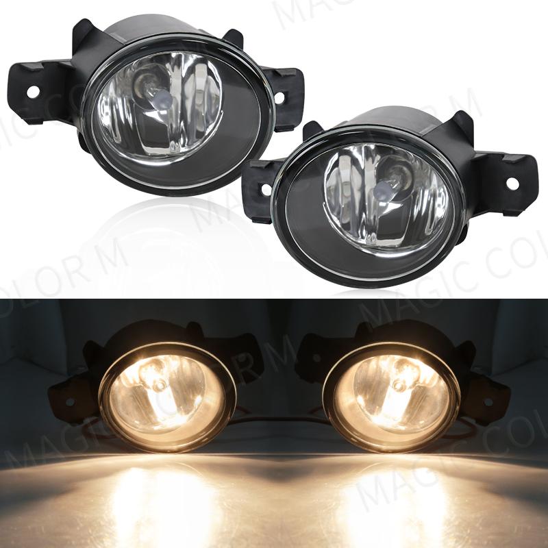 2Pcs Car Fog Lamps Front Bumper Daytime Running Lights DRL For Nissan X-Trail Altima Sylphy Almera QASHQAI March Pathfinder 12V