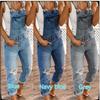 Fashion Women Denim Jumpsuit Ladies Spring Fashion Loose Jeans Rompers Female Casual Plus Size Overall Playsuit With Pocket