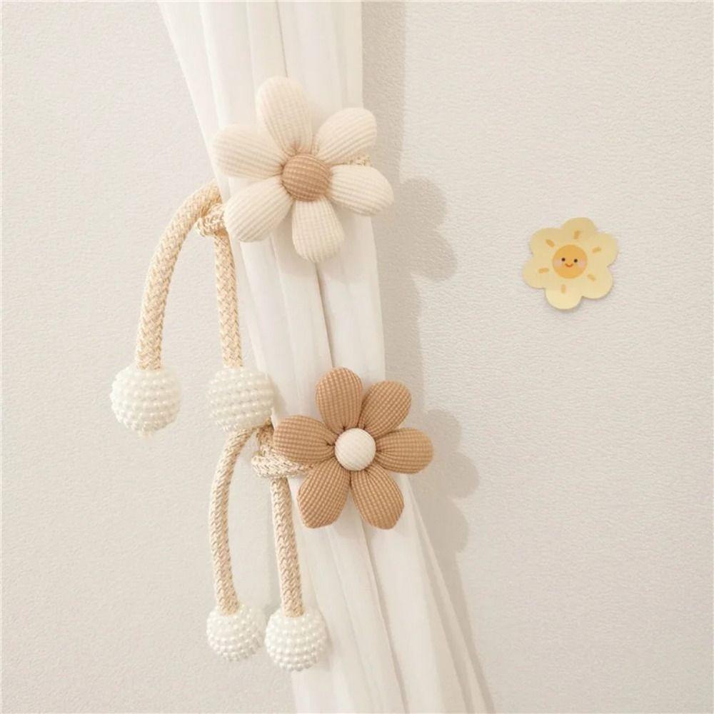 1PC Flower Shape Curtain Buckle Clip Magnetic Buckle Curtain Holders Curtain Accessories  Kids Room