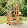 VidaXL Flower Stand with Wheels 95x25x101 Cm Solid Fir Wood 362882