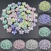 40Pcs 14mm Acrylic Candy Color Flower Holder Beads Caps Spacer Beads for DIY Jewelry Making Headwear Earrings Making