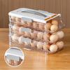 Fridge Egg Storage Box with 36925 Automatic Rolling Large Capacity Handle Rolling Lock Design