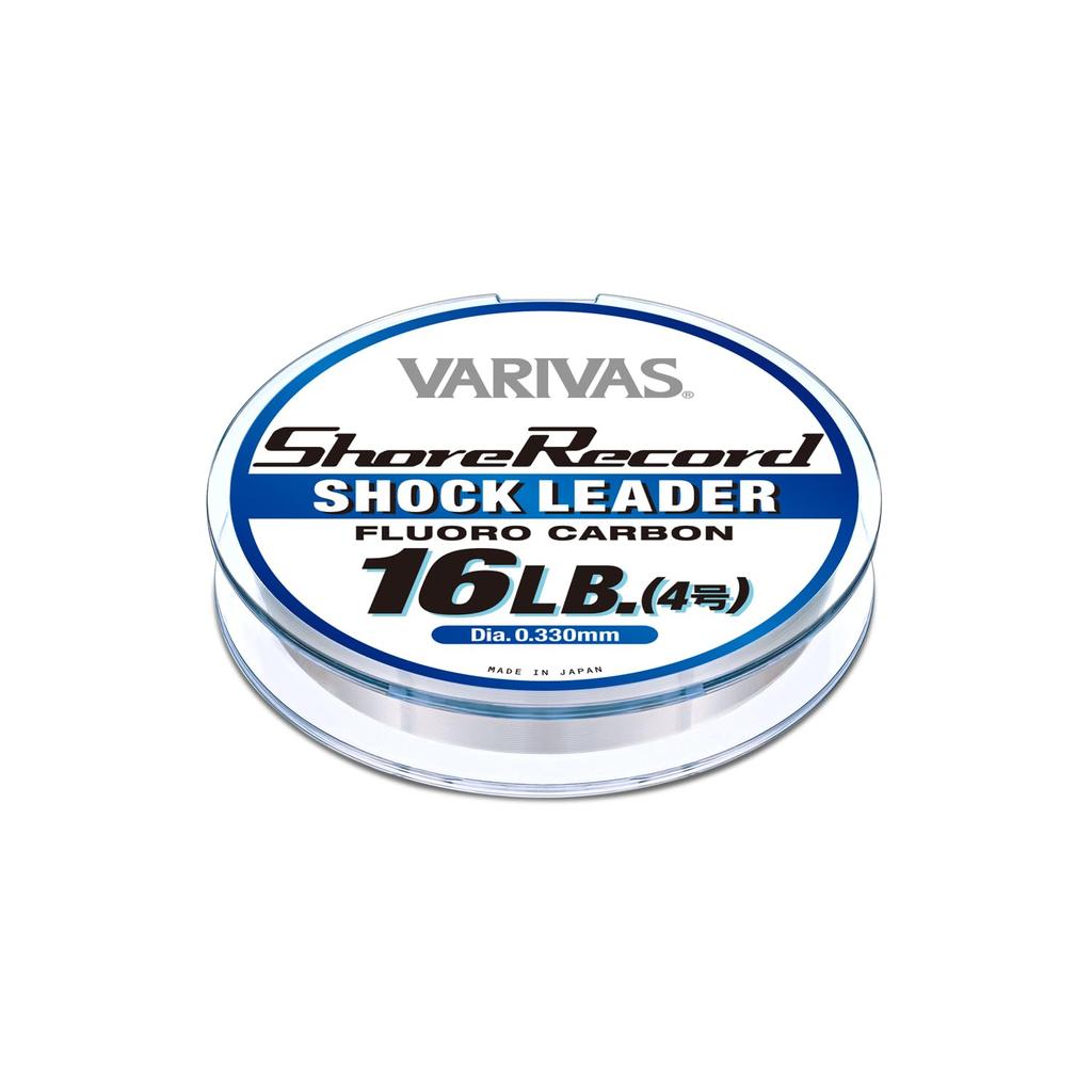 VARIVAS Shore Record Shock 16lb Leader, Fluorocarbon, 30m, (4)