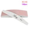 Nail Files Buffer Emery Board Sandpaper 80/100/150/180/240 Grit for Manicure Strong Thick Sanding Half Moon Lime Nail File Tools