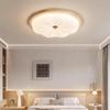 Romantic French Log-Style Ceiling Lamp for Bedroom, Full-Spectrum Eye Protection, Cream Finish
